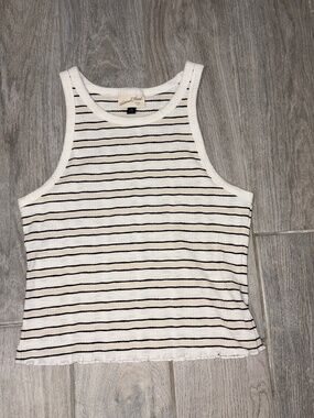 LIKE NEW! Women's Vintage Thread Cream Striped Tank - MEDIUM